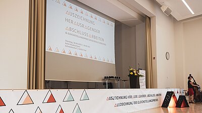 Bühne der Prämierungsfeier