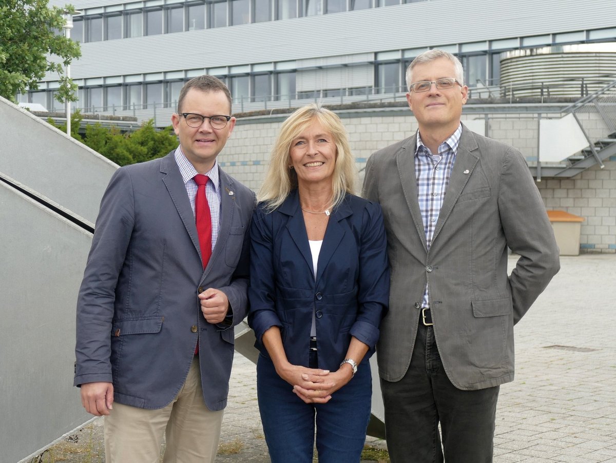 Prof. Dr. Ralf Haderlein (Leiter), Dr. Margot Klinkner (stv. Geschäftsführerin), Marc Bludau (Geschäftsführer) v.l.n.r.