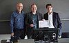 v.l.n.r. Prof. Rolf Bergbauer, Sebastian Frahm und Prof. Dr. Ingo Jeromin 