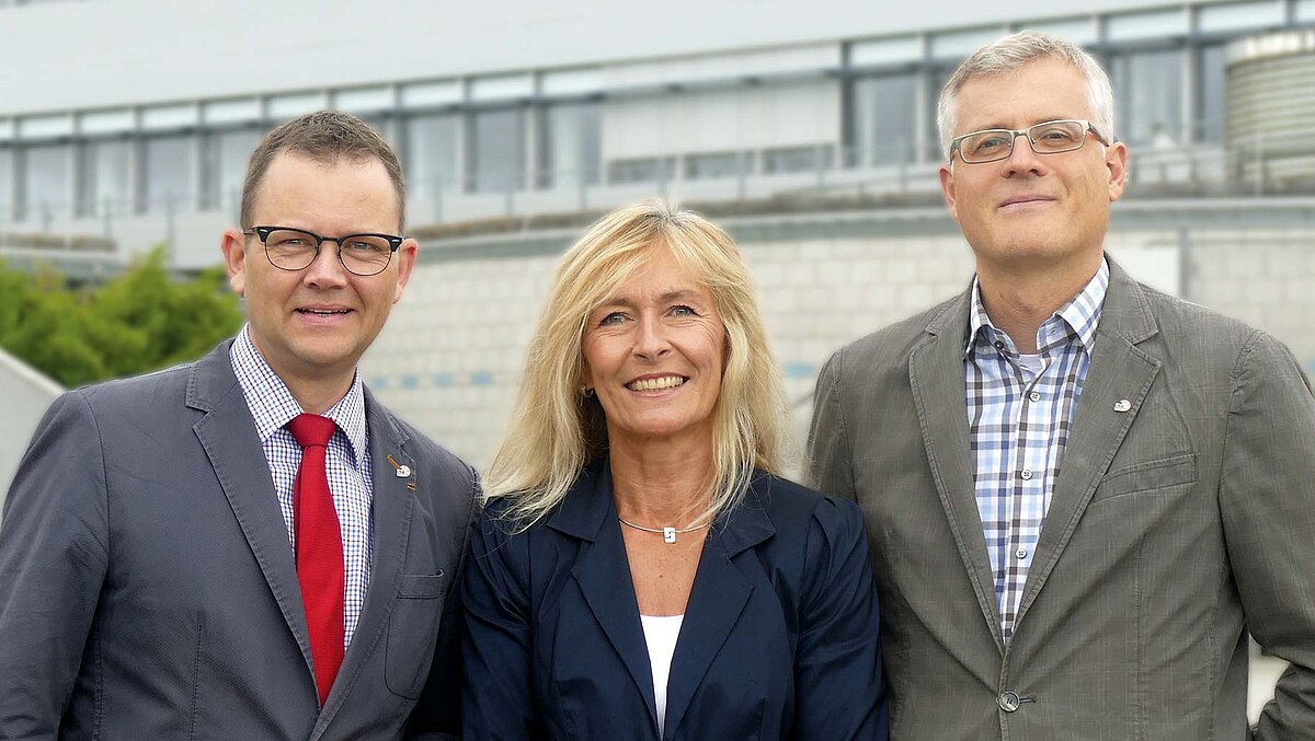V.L.n.R. Herr Prof. Dr. Haderlein, Frau Dr. Klinker, Herr Bludau
