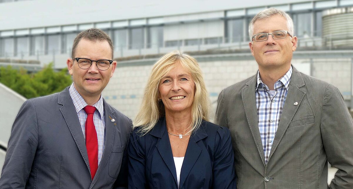 V.L.n.R. Herr Prof. Dr. Haderlein, Frau Dr. Klinker, Herr Bludau