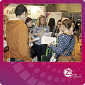 Interessenten am zfh-Stand