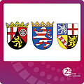 Wappen der Bundesländer Rheinland-Pfalz, Hessen und Saarland