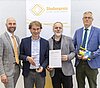 Preisverleihung Studienpreis für Biomex - die drei am Projekt beteiligte Herren